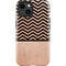 Rose Gold Chevron Split iPhone 14 Plus Impact Case