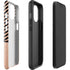 Rose Gold Chevron Split iPhone 15 Impact Case