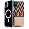Rose Gold Chevron Split iPhone 14 Plus MagSafe Case