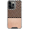 Rose Gold Chevron Split iPhone 14 Pro Clear Case