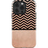 Rose Gold Chevron Split iPhone 15 Pro Impact Case