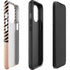 Rose Gold Chevron Split iPhone 14 Pro Impact Case