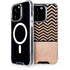 Rose Gold Chevron Split iPhone 15 Pro MagSafe Case