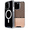 Rose Gold Chevron Split iPhone 14 Pro MagSafe Case