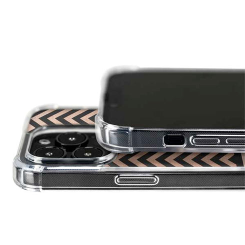 Rose Gold Chevron Split iPhone 15 Pro MagSafe Case