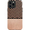 Rose Gold Chevron Split iPhone 14 Pro Max Impact Case