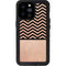 Rose Gold Chevron Split iPhone 14 Pro Max Waterproof Case