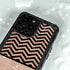 Rose Gold Chevron Split iPhone 14 Pro Max Waterproof Case