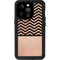 Rose Gold Chevron Split iPhone 14 Pro Waterproof Case