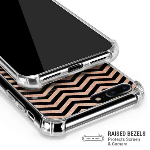 Rose Gold Chevron Split iPhone 7/8 Plus Clear Case