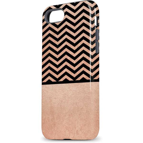 Rose Gold Chevron Split iPhone 7 Pro Case