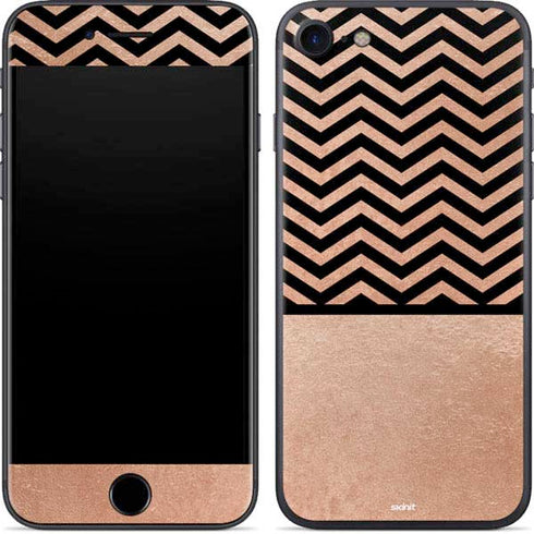 Rose Gold Chevron Split iPhone 7 Skin