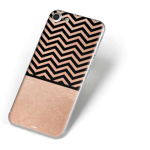 Rose Gold Chevron Split iPhone 7 Skin