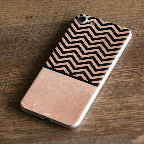 Rose Gold Chevron Split iPhone 7 Skin