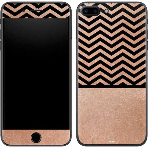 Rose Gold Chevron Split iPhone 8 Plus Skin