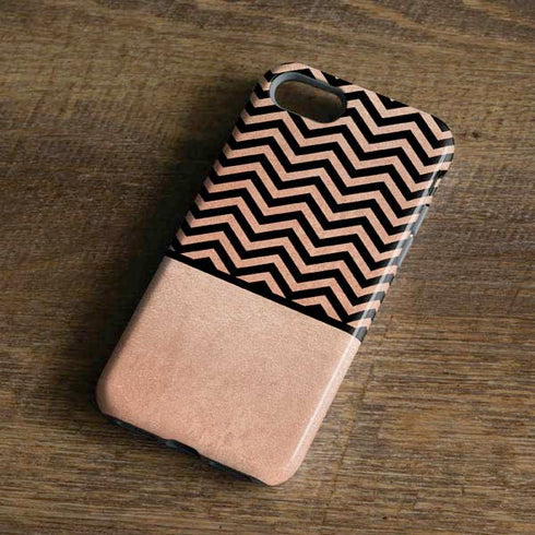 Rose Gold Chevron Split iPhone 8 Pro Case