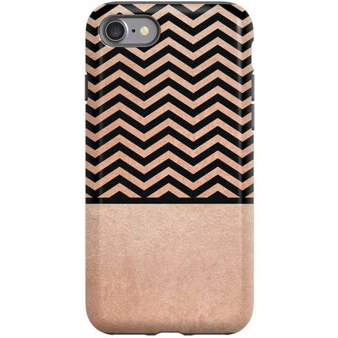Rose Gold Chevron Split iPhone SE (2nd & 3rd Gen) Pro Case