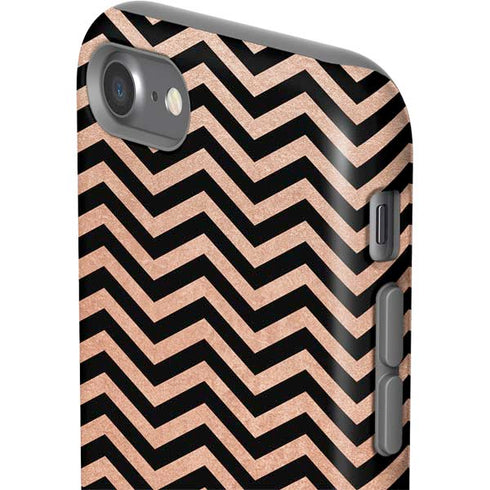 Rose Gold Chevron Split iPhone SE (2nd & 3rd Gen) Pro Case