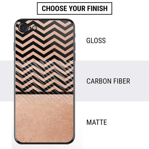 Rose Gold Chevron Split iPhone SE (2nd & 3rd Gen) Skin