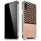 Rose Gold Chevron Split iPhone XR Clear Case