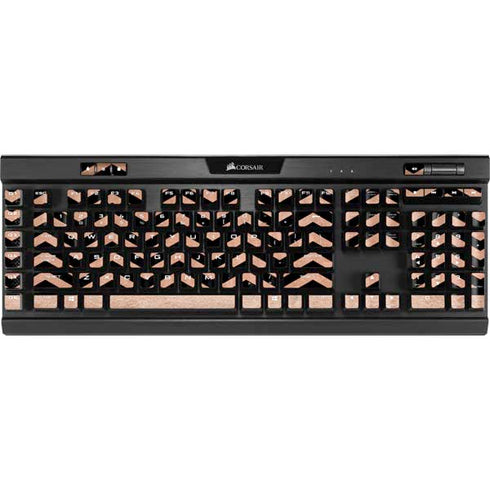 Rose Gold Chevron Split K95 RGB PLATINUM Mechanical Gaming Keyboard Skin