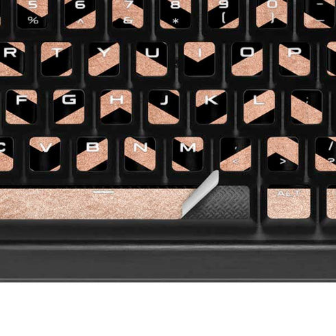 Rose Gold Chevron Split K95 RGB PLATINUM Mechanical Gaming Keyboard Skin