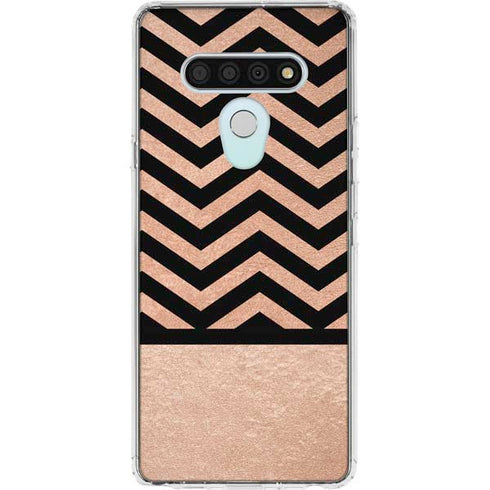Rose Gold Chevron Split LG Stylo 6 Clear Case