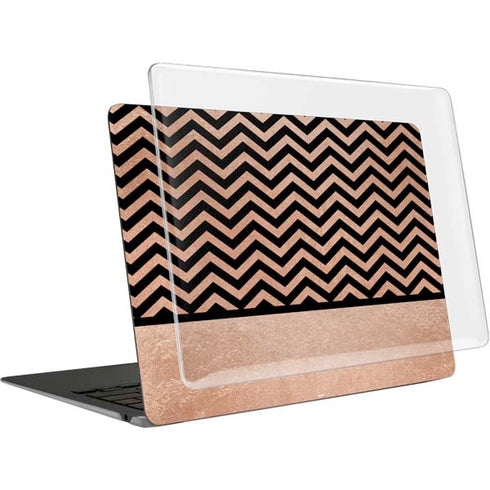 Rose Gold Chevron Split MacBook Air 13in M1 (2021) Case plus Skin