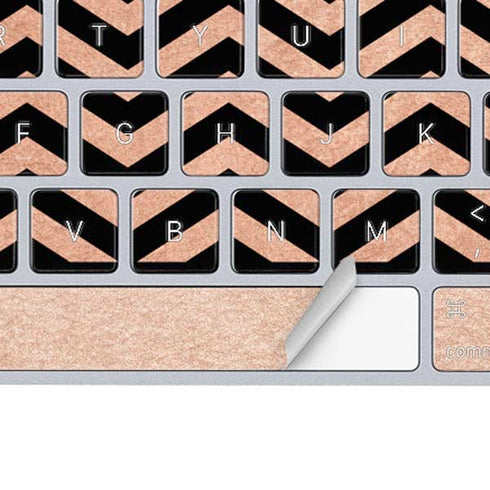Rose Gold Chevron Split Magic Keyboard Skin