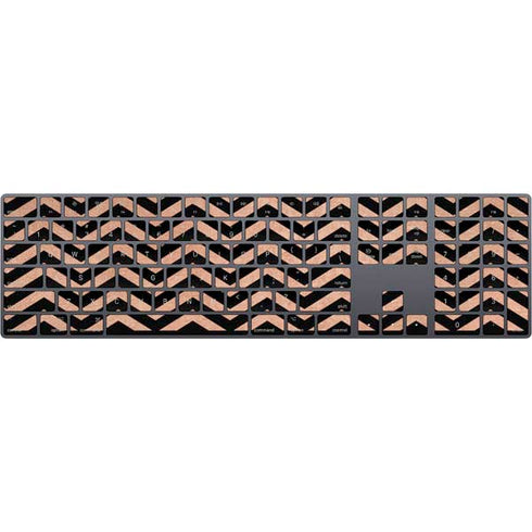 Rose Gold Chevron Split Magic Keyboard with Numeric Keypad Skin
