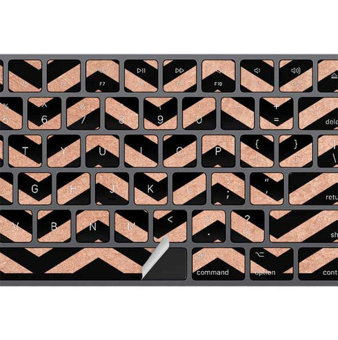 Rose Gold Chevron Split Magic Keyboard with Numeric Keypad Skin