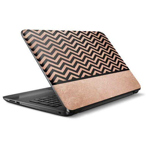Rose Gold Chevron Split HP Notebook Skin