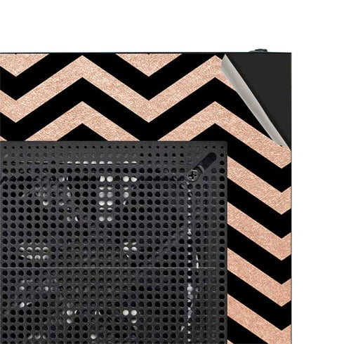 Rose Gold Chevron Split NZXT H510 Compact ATX Mid-Tower Case Skin