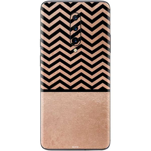 Rose Gold Chevron Split OnePlus 7 Pro Skin