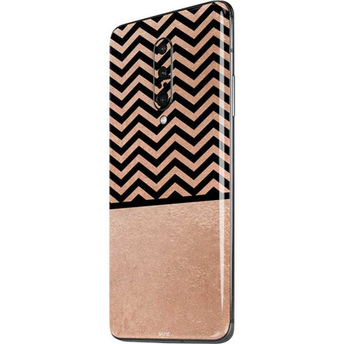 Rose Gold Chevron Split OnePlus 7 Pro Skin