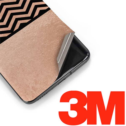 Rose Gold Chevron Split OnePlus 7 Pro Skin