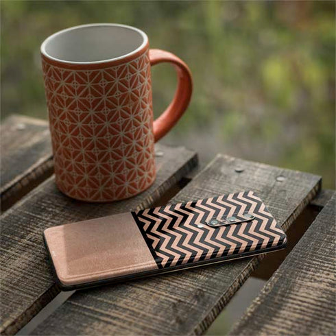 Rose Gold Chevron Split OnePlus 7 Pro Skin