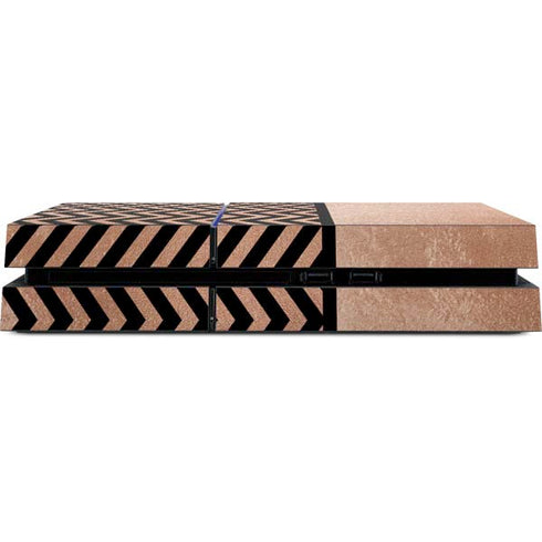 Rose Gold Chevron Split PS4 Console Skin