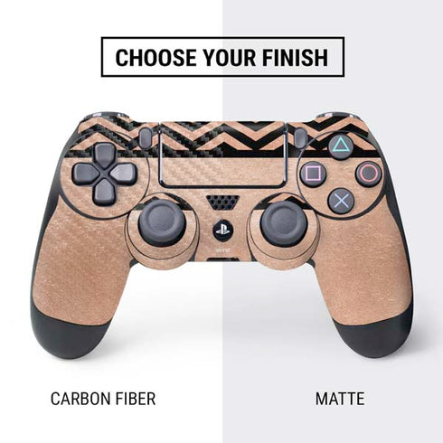 Rose Gold Chevron Split PS4 Controller Skin