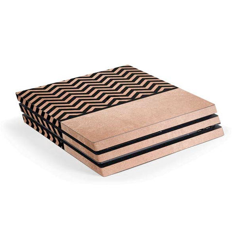 Rose Gold Chevron Split PS4 Pro Console Skin
