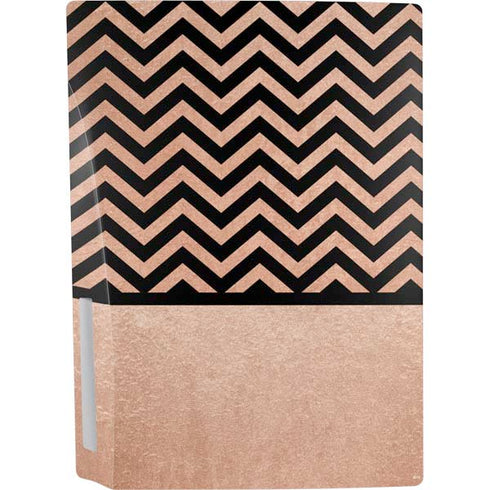 Rose Gold Chevron Split PS5 Bundle Skin