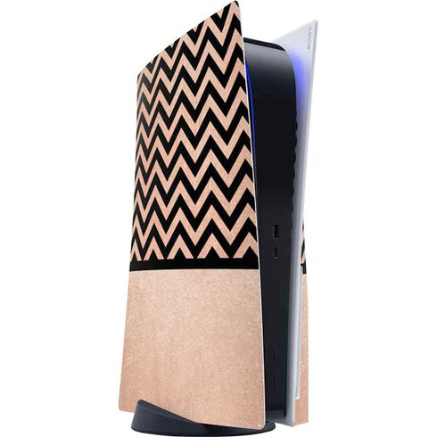 Rose Gold Chevron Split PS5 Console Skin