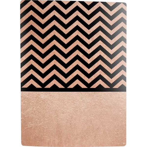 Rose Gold Chevron Split PS5 Digital Edition Bundle Skin