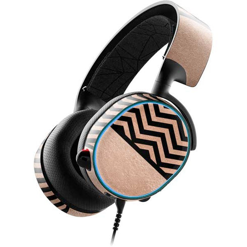 Rose Gold Chevron Split SteelSeries Arctis 3 Skin