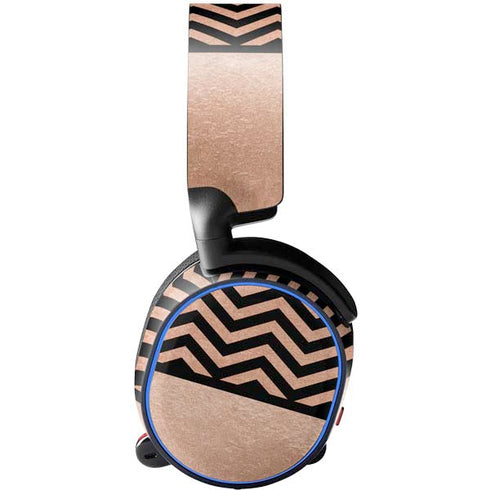 Rose Gold Chevron Split SteelSeries Arctis 3 Skin