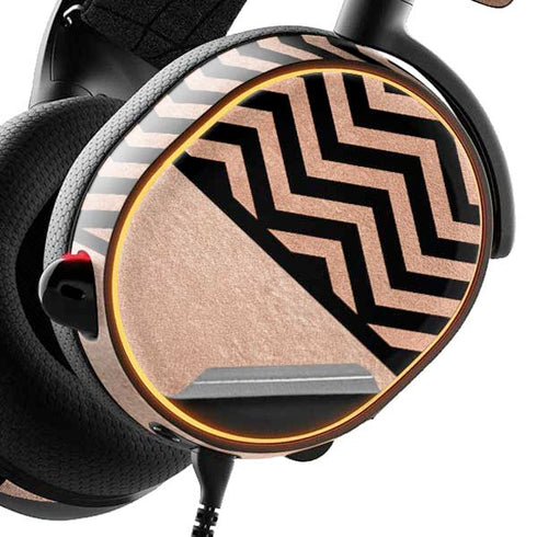 Rose Gold Chevron Split SteelSeries Arctis 3 Skin