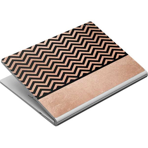 Rose Gold Chevron Split Surface Book Skin