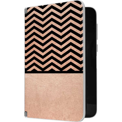 Rose Gold Chevron Split Surface Duo Skin