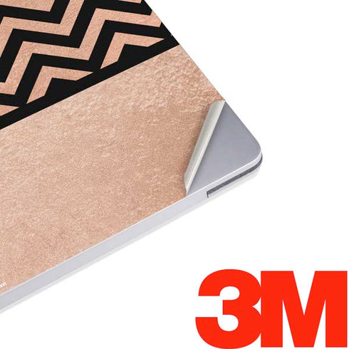 Rose Gold Chevron Split Surface Laptop 3 13.5in Skin