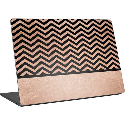 Rose Gold Chevron Split Surface Laptop 4 15in Skin